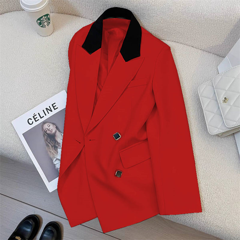 demi-season design spring elegant classic suit jacket