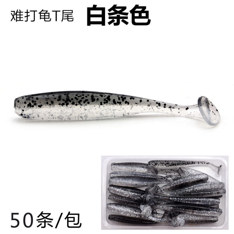 Sebo blando de pesca explosiva 50 talas de insectos blandos cabeza de plomo de pescado de pescado boca de osmanthus cebo falso de agua dulce de Texas conjunto de pesca