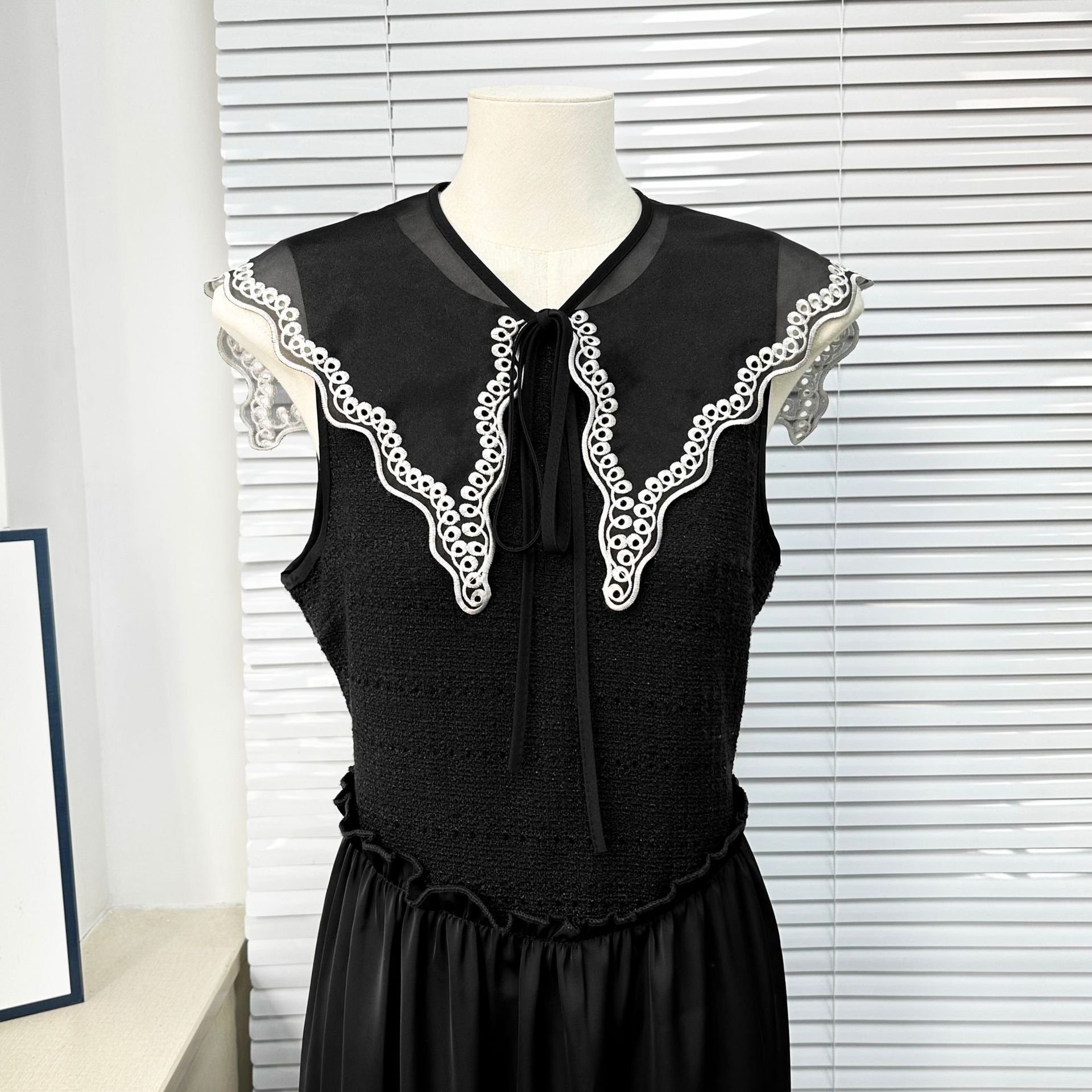 Primavera y verano delgada chale de encaje de mujer correa de cuello falso abrigo abrigo abrigo suéter cheongsam image 8