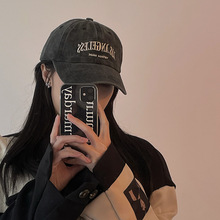 美式街头复古棒球帽女春秋韩版ins休闲遮阳帽防晒软顶鸭舌帽批发