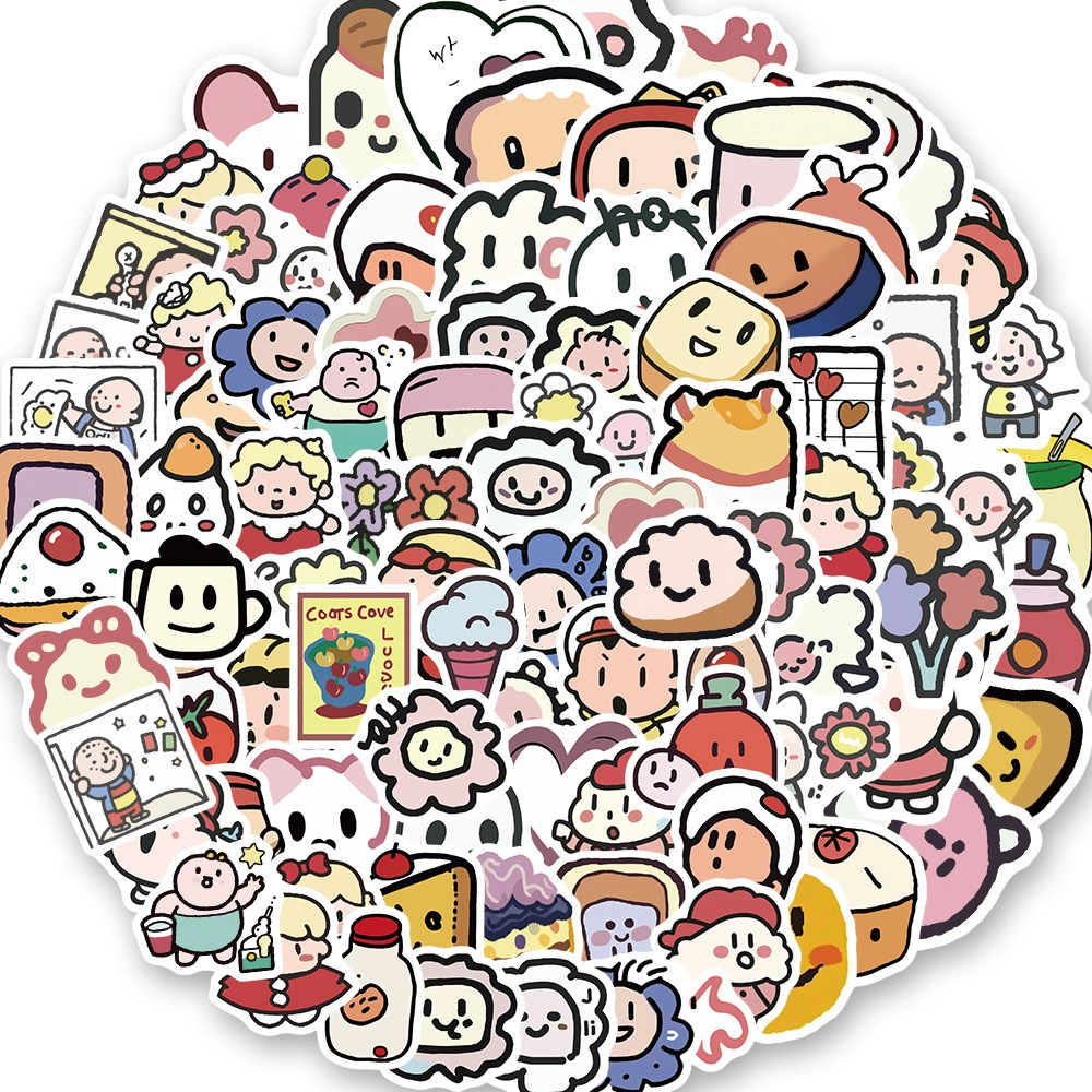 Cartoon cute waterproof sticker, for every day