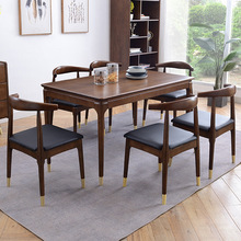 北欧实木餐桌椅组合1.2米餐厅餐台1.5米橡胶木桌子饭桌耐用家具