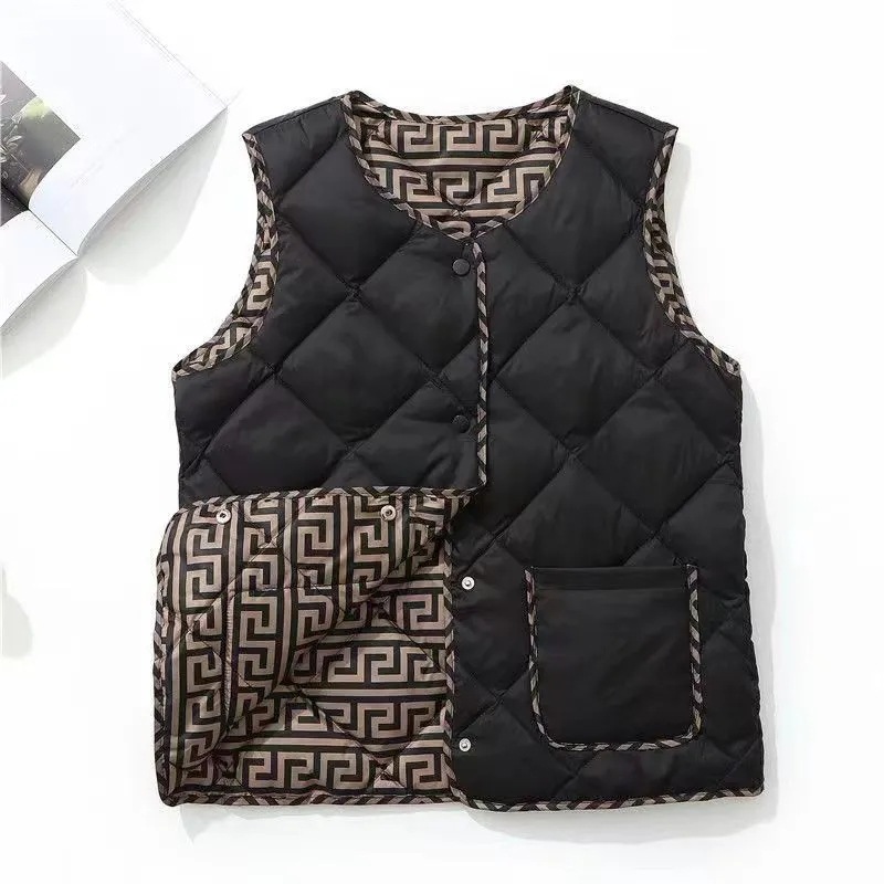 Winter short vest with down