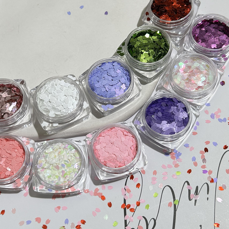 Macaron Matte Petal Nail Art Jewelry Sequins Solvent-Resistant Cherry Blossom Petals DIY Handmade Toy Accessories Materials