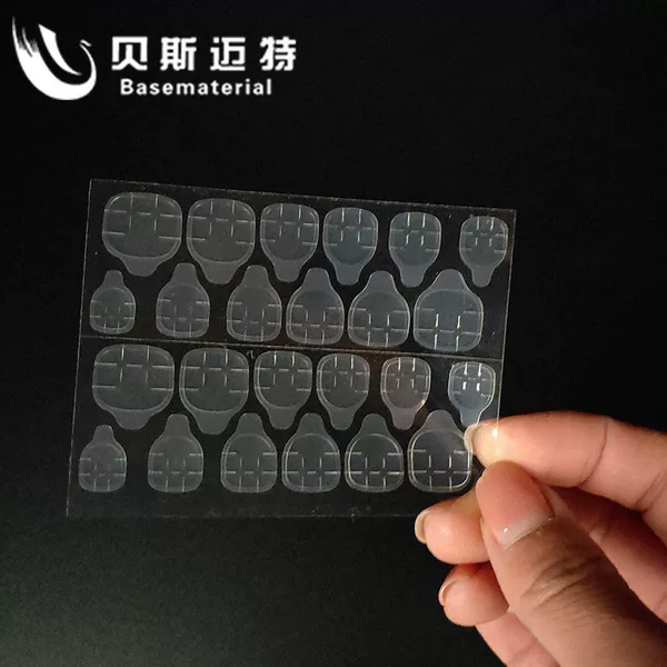 Manufacturer Supplies 24 Pieces of Adhesive Nail Tips, Waterproof Glue Stickers, Wearable Nail Tips, Jelly Double-Sided Tape, Transparent