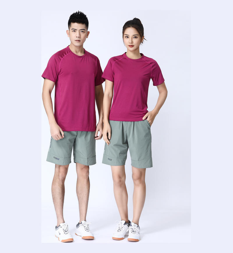 Nueva ropa de secado rápido camiseta de mangas cortas de verano elástico transpirable ropa deportiva de correr al aire libre seco rápido cuello redondo