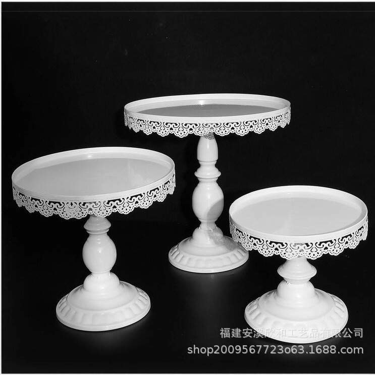 Fijación de pastel de hierro forjado de oro / bandeja de pastel / bandeja de frutas / bandeja de bodas West Point