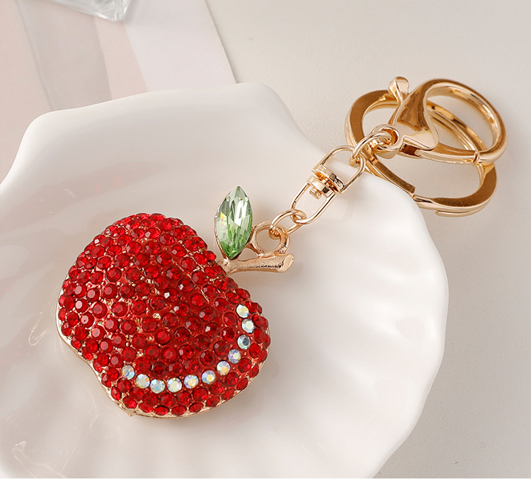 Cute New Style Alloy Apple Unisex Bag Pendant Keychain display picture 1