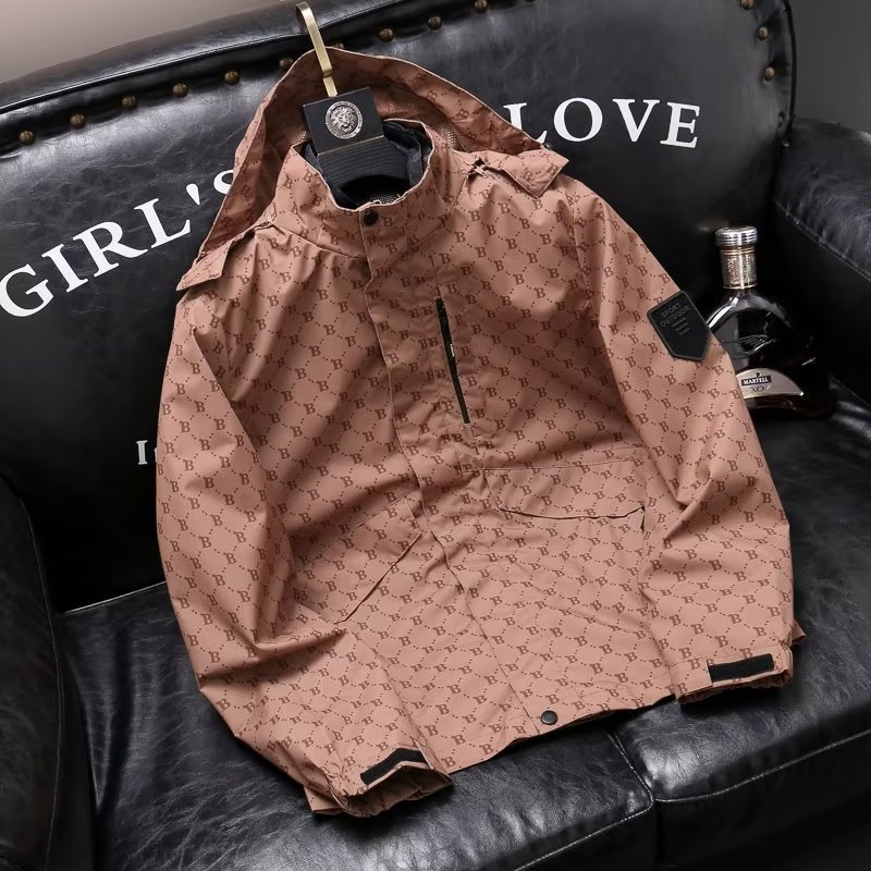 New Youth Men's Sports Spring And Autumn Casual Hooded Windbreaker Trendy Waterproof Outdoor Vintage Jacket_viptrois.com