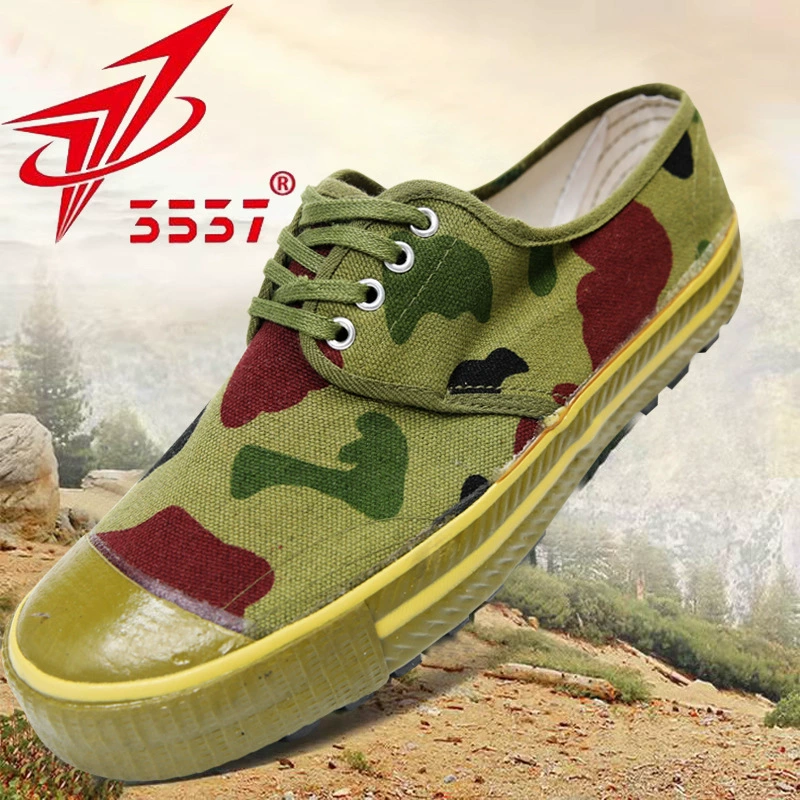 Оригинальная обувь освобождения Jihua 3537, мужская и женская, парусиновая походная обувь на открытом воздухе, износостойкая рабочая резиновая обувь на строительной площадке, тренировочная обувь в стиле милитари