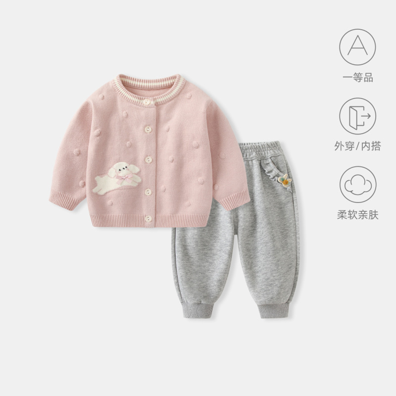 婴儿毛衣外套新款女宝宝秋装洋气针织衫儿童百搭秋款开衫外套线衣|undefined