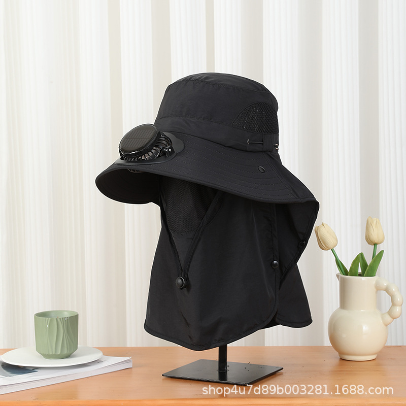 Black air fan solar-powered, new collection