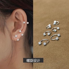 ドリルいっぱいの超フラッシュチタン鋼の耳の骨釘の細い針のダブルヘッドのねじは耳の骨の輪をねじって寝ます。