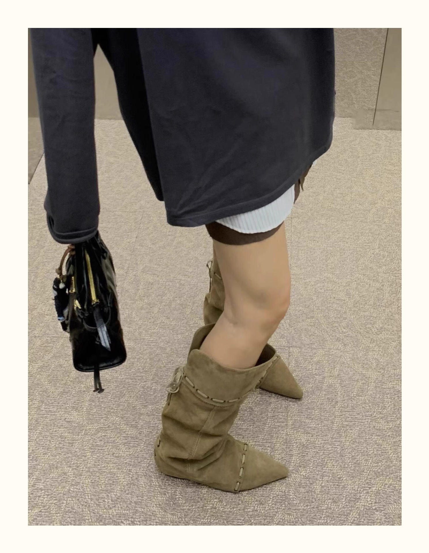 pointed-toe Flat Lace-up Trendy Melard Western Cowboy Boots 2025 Autumn/winter New Style Fashionable And Versatile Unique Lightweight_voghion.com