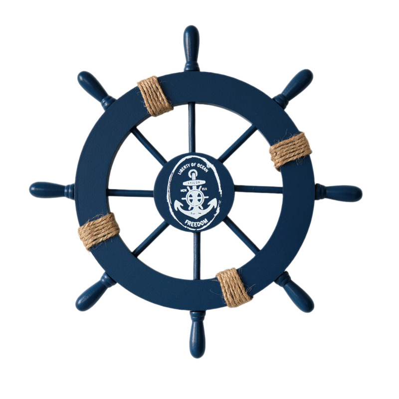 地中海船舵装饰挂件海洋风格儿童房间小舵手挂饰照片墙配饰墙壁饰|undefined
