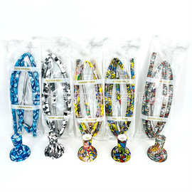 跨境电商厂家直供货源阿拉伯水烟配件硅胶烟管水烟彩色迷彩hookah