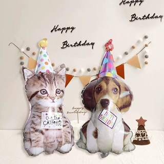 卡通动漫猫狗气球生日帽气球儿童生日派对趣味气球夜市摆摊气球