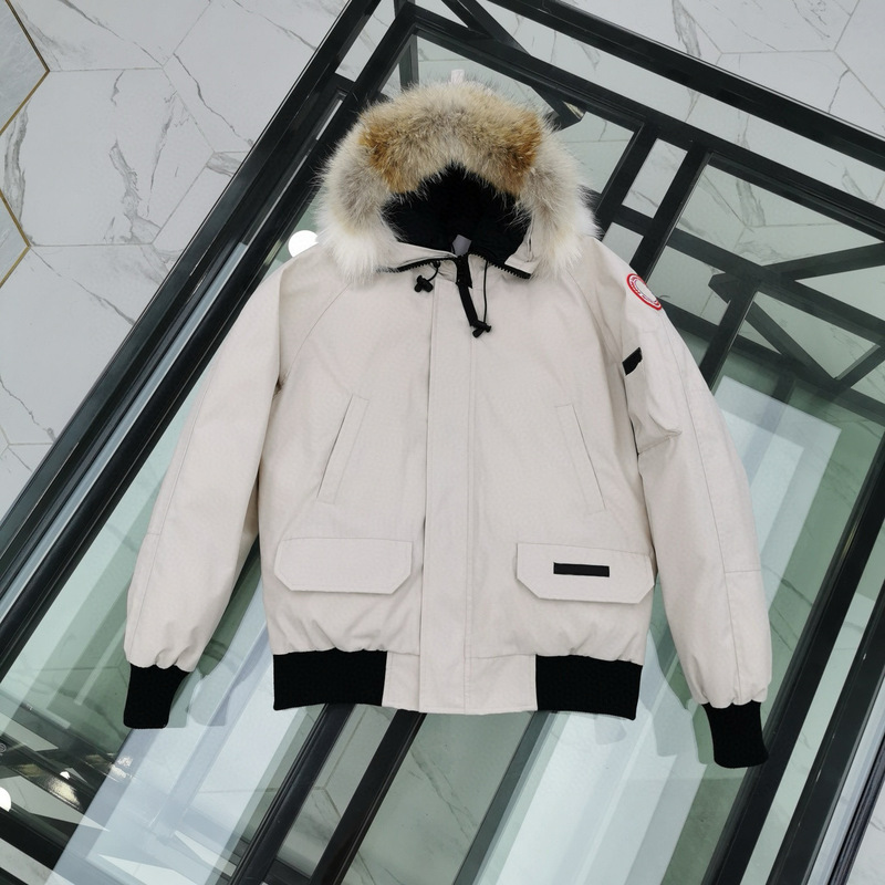 跨境25fw高版本美潮秋冬新款手臂徽章飞行员夹克羽绒服连帽暖外套|undefined
