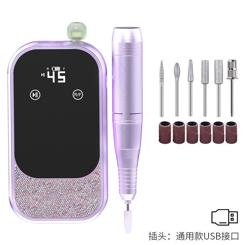 Ampuñador de uñas eléctrico recargable 45000RPM ampuñador de uñas especial transfronterizo sin quemar