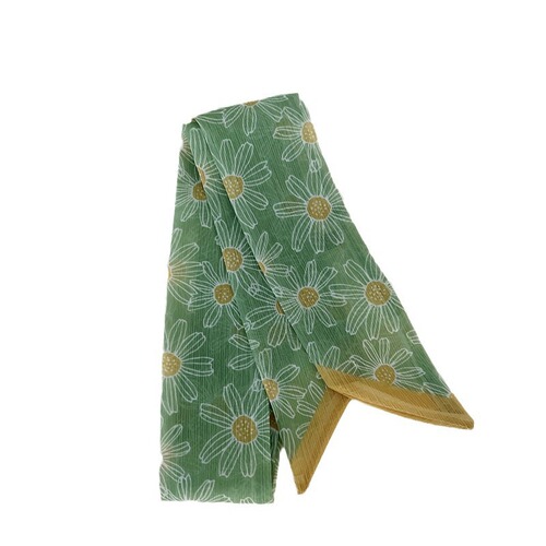 French retro floral silk scarf spring atmosphere hair tie butterfly knot long ribbon versatile temperament decoration neckerchief