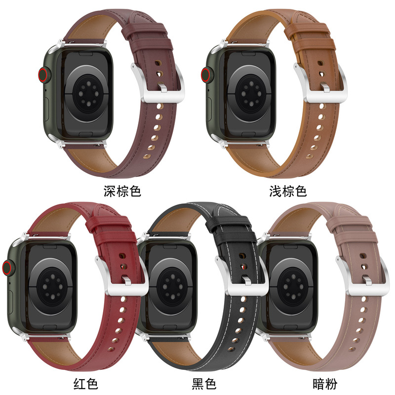 Xinyuan Shuntong for Apple Watch S10 Leather Strap Apple Watch SE ultra3 High-end Belt
