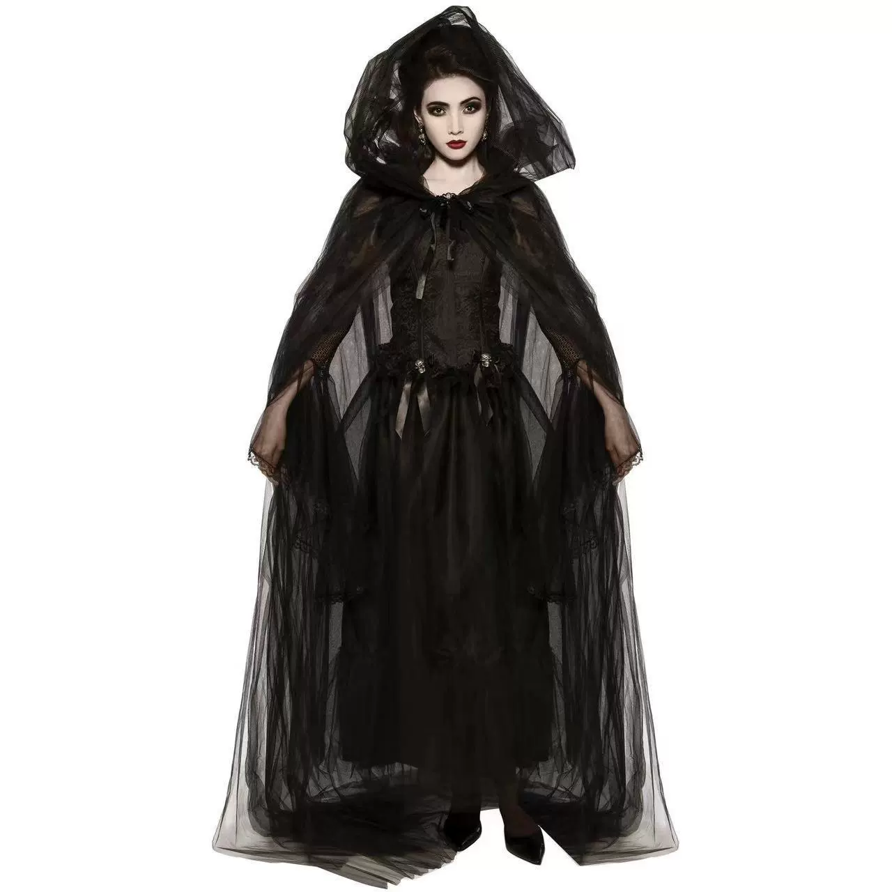 СкетчHalloween новая костюм принт призрак вампир королева костюм мистика ведьма костюм Ведьма