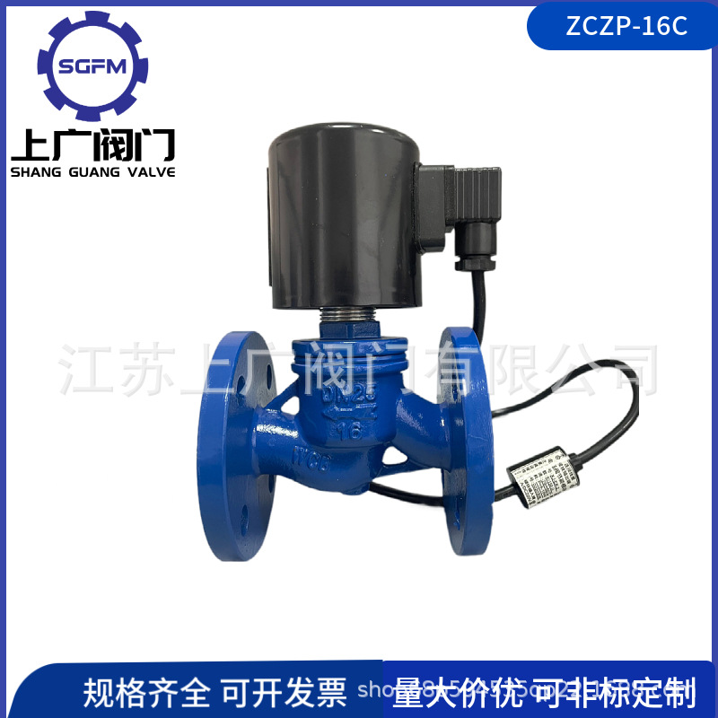 碳钢中温蒸汽电磁阀 法兰蒸汽电磁阀ZCZP-16C法兰活塞式电磁阀