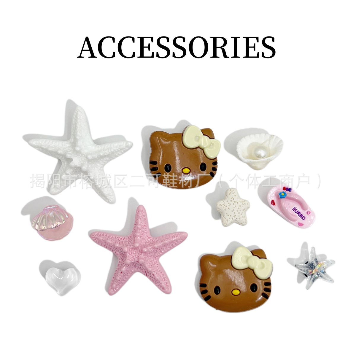 INS primavera nuevo ballet de perla punto de onda arco agujero agujero zapatos de ballet hebilla coreana diy accesorios desmontables