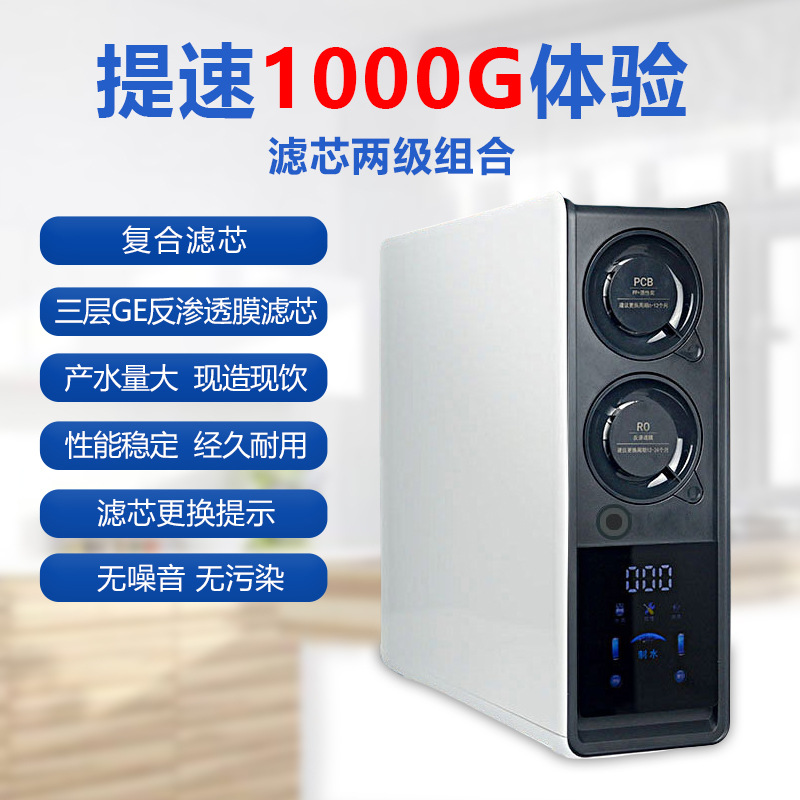 Water Purifier Household 1000g Pure Water Machine Direct Drinking Large Flow Double Outlet Kitchen Reverse Osmosis Barrelless Water Purifier