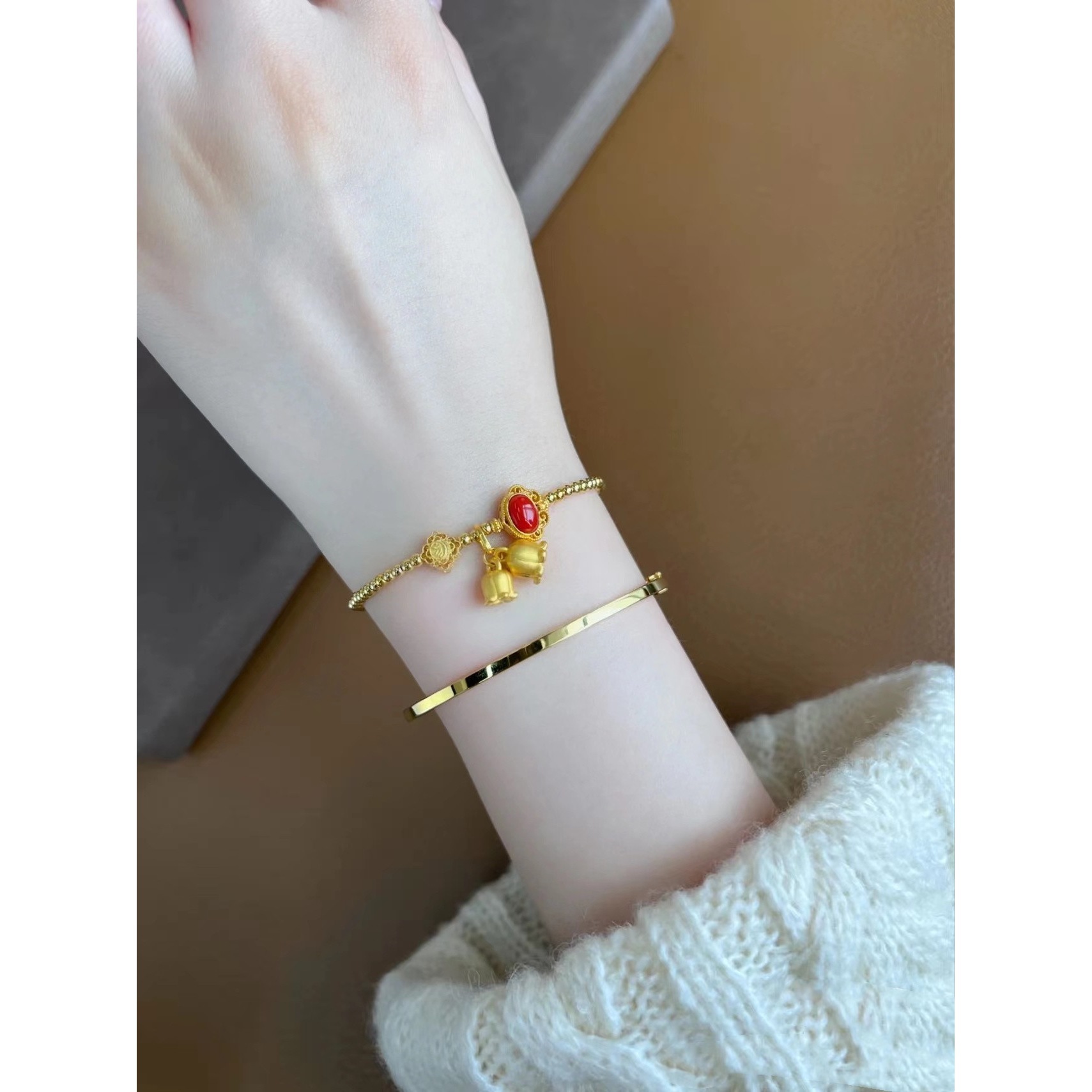 루이 은방울꽃 꽃 팔찌