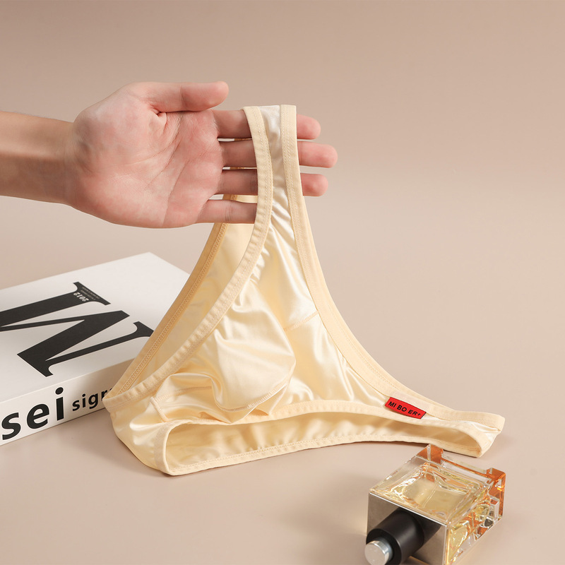 Men's Briefs Thin Breathable Satin Sexy Youth New Style Boys' Personalized Trendy Briefs