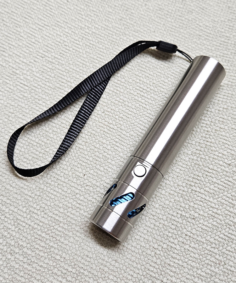 Stainless Steel Flashlight Outdoor Rechargeable White Laser Fixed Focus Long-Range Ultra-Bright High-Power Led Strong Light Flashlight Lighting