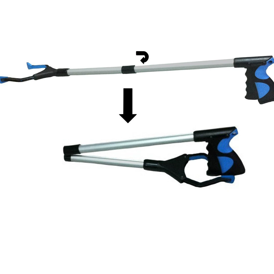 Aluminum alloy tube folding object, pickup, garbage clip, sanitary clip, material take