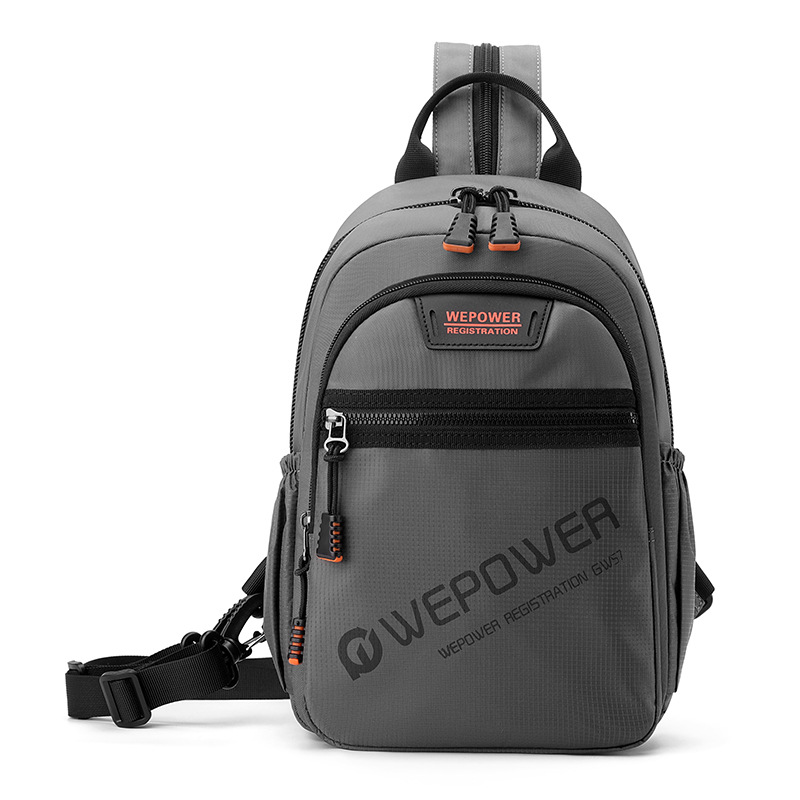 WEPOWER nuevo tipo de hombre de negocios ocio bolso de pecho, hombro de doble hombro para viajar al aire libre bolso de pecho universal