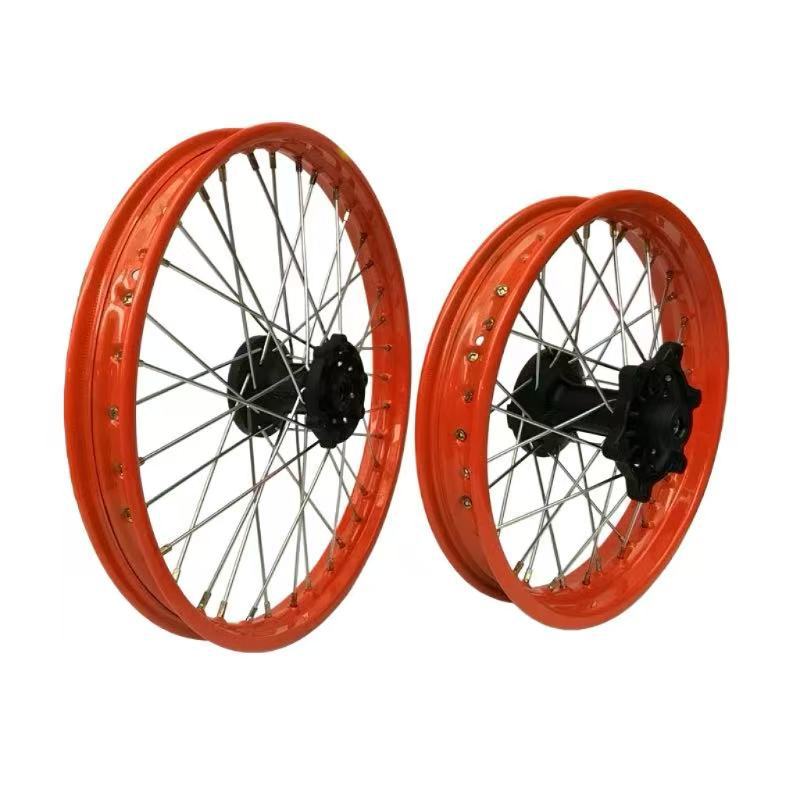 Suitable for Huanghe Hailing Hengjian Magician 250 Off-Road Motorcycle Front 19 Rear 16 Steel Rim Hub Assembly