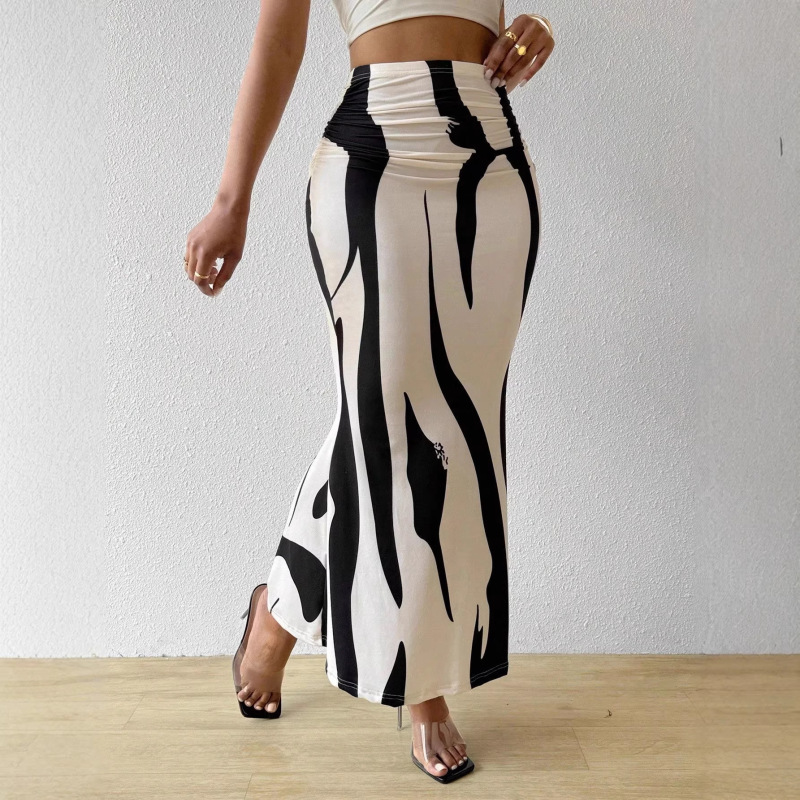 2025 European and American Cross-Border Spring/Summer Slimming and Height-Enhancing Hot-Selling High-Waisted Fishtail Pencil Long Skirt