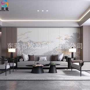 Chinese-Style Film and Television Background Wall Embroidery Mural Wall Covering Bead Embroidery Plate Belt Embroidery Hard-Packed Background Wall Tv Wall Panel