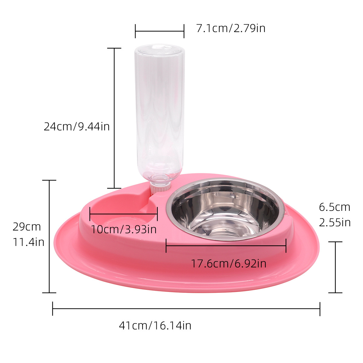Tazón para gatos, agua y comida, una olla para gatos, olla de alimentación dos en uno, cuenco de agua para gatos, utensilios para mascotas, cuenco de comida para gatos, antivolcado