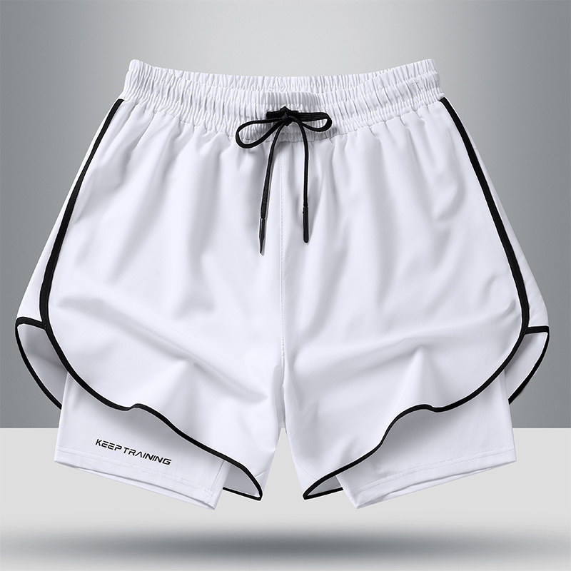 Ice silk shorts for men and women, new summer sports casual running breathable shorts, solid color versatile trendy pants Ice silk shorts for men and women, new summer sports casual running breathable shorts, solid color versatile trendy pants