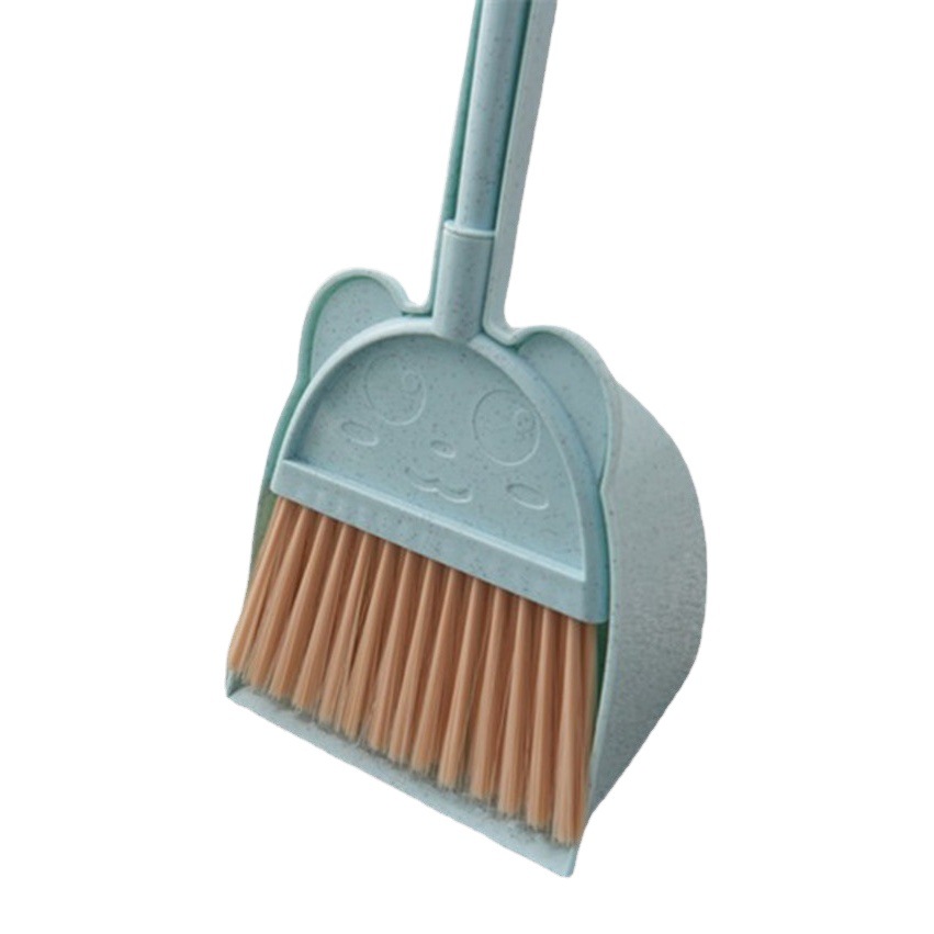 Children's Plastic Broom Mini Small Broom Dustpan Broom Soft Wool Broom Combination Broom Set Household