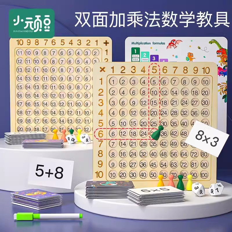 Aprendizaje de cálculo de números para niños, recitación de artefactos, método de multiplicación, nueve y nueve fórmulas, práctica de juegos de mesa, primer y segundo grado de la escuela primaria