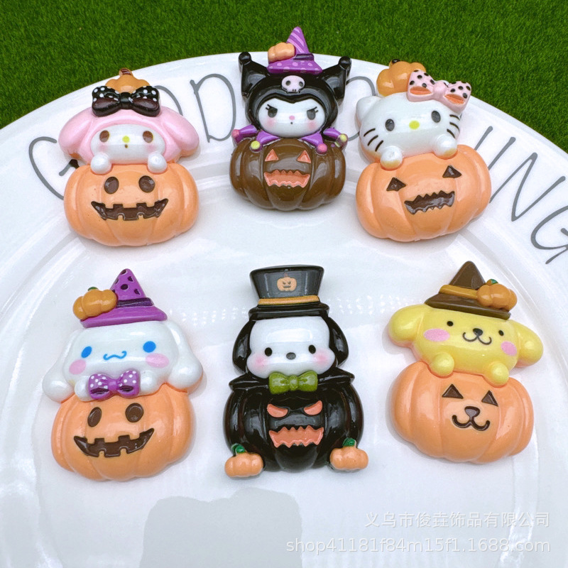 アニメ樹脂部品ハロウィーンシリーズdiyクリームゴムアクセサリーヘアクリップ冷蔵庫ケースケース装飾部品|undefined
