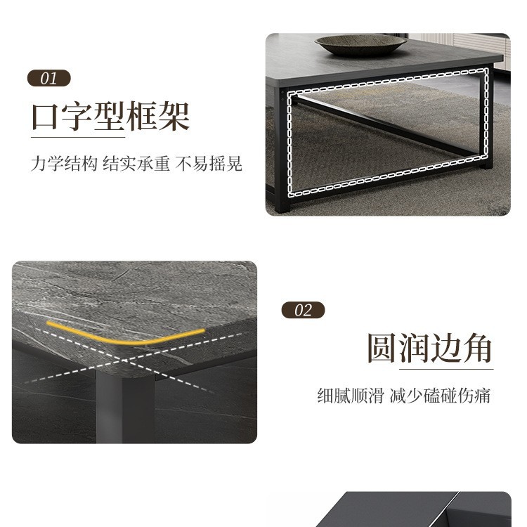 Mesa de té sala de estar pequeña mesa de casa simple alquiler de casa sofá simple mesa de té de balcón de lujo moderno