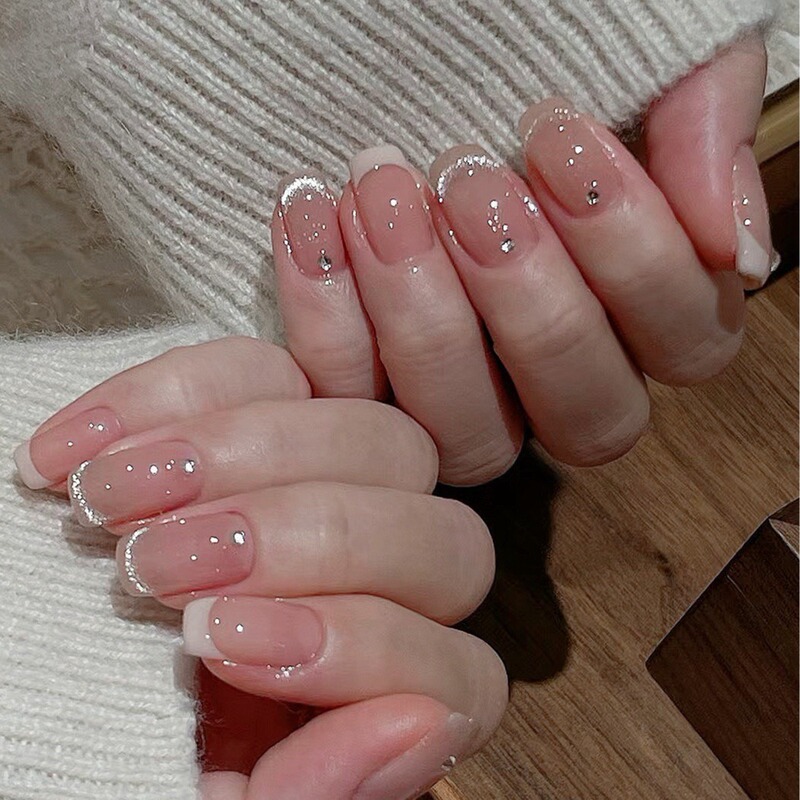 French cat's eye temperament white short pure hand-worn nail finished wholesale nail nail nail piece fake nail removable