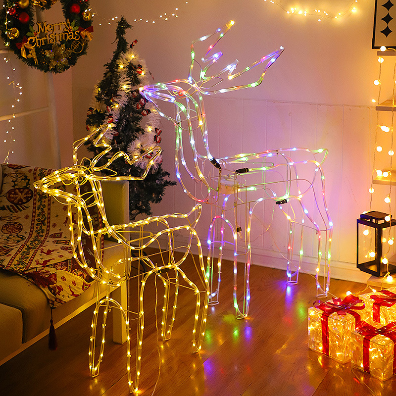 摇头鹿led灯管造型站鹿摇头鹿圣诞节日装饰鹿庭院草坪装饰灯厂家