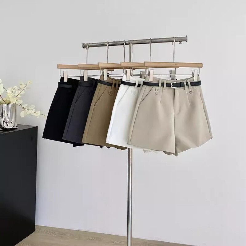2025 Summer New Korean Style Casual Elegant All-match Slimming Small High Waist Suit Shorts Wide Leg Pants for Women