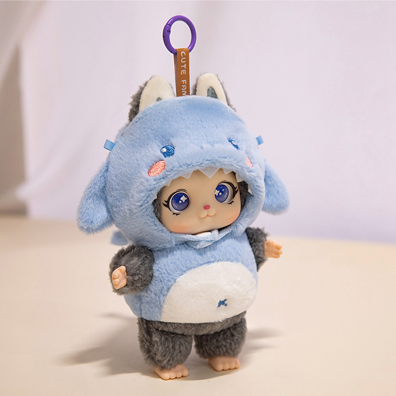 Cute silicona mascota familia colgante juguetes de peluche muñeca muñeca mochila muñeca llaveros muñeca