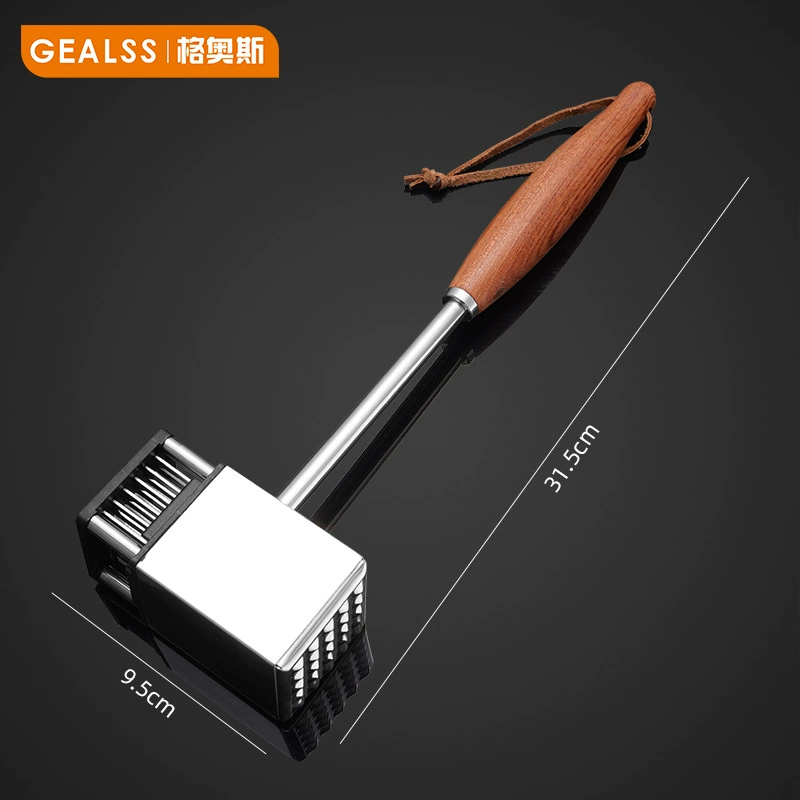 Молоток для мяса GEALSS из нержавеющей стали 304, рукоять из красного дерева, варианты с иглой и молотком