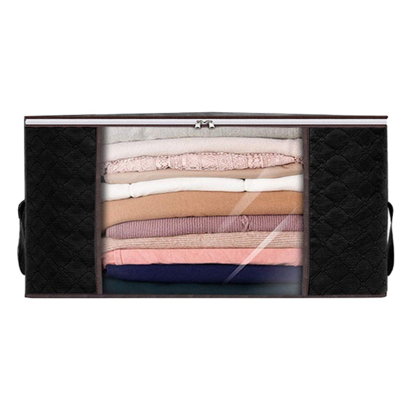 Hogar edredón bolsa de almacenamiento de gran capacidad de impresión en movimiento no tejido edredón caja de almacenamiento de ropa plegable bolsa de almacenamiento