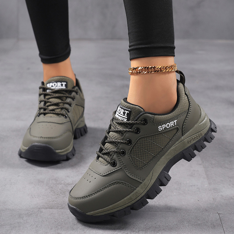 Zapatos de mujer de comercio exterior transfronterizo de tamaño grande, zapatos de senderismo antideslizantes y resistentes al desgaste, zapatos de senderismo al aire libre, viajes deportivos, zapatos de montaña